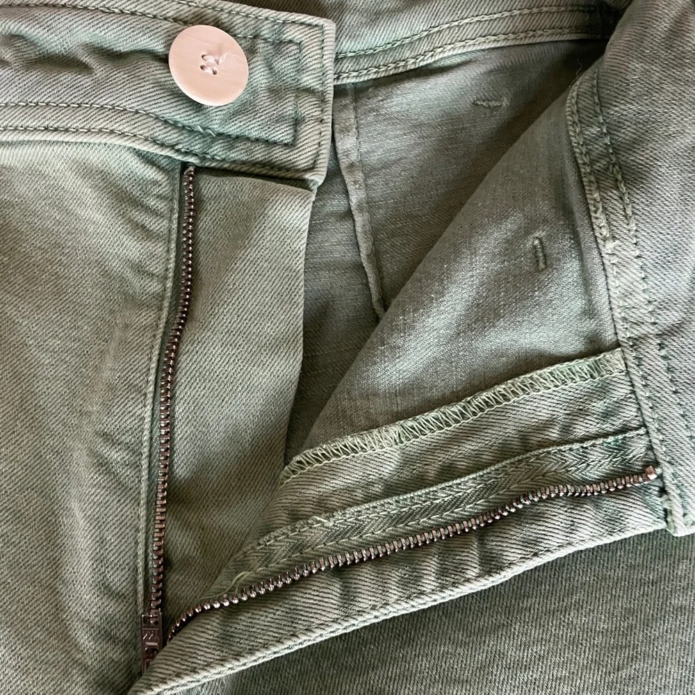 ZARA The Marine Straight Leg High Rise Relaxed Fit Flare Light Green Women’s 4 - Picture 7 of 7